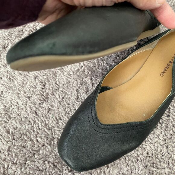 LUCKY BRAND Alba Black Leather Flats Size 7.5 - Picture 16 of 16